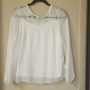 Pure silk white blouse